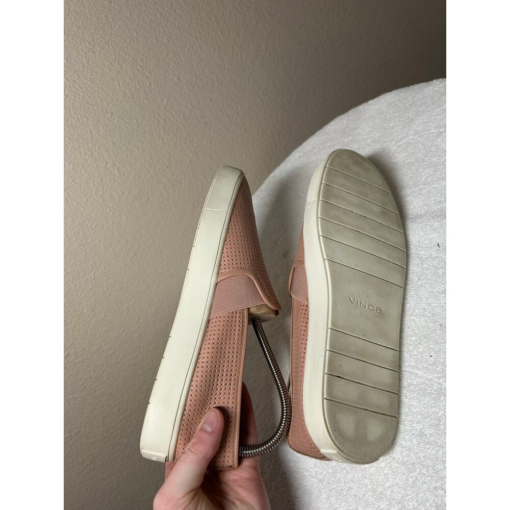 Vince Perforated Leather Blair Pink Sneaker Size 6.5 - Picture 7 of 11